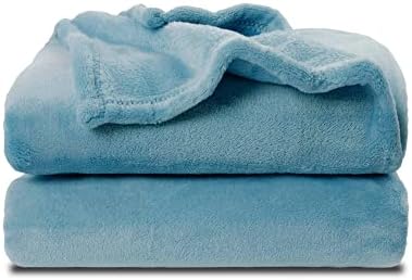 NANPIPER Fleece Blankets Super Soft Flannel Fuzzy Blanket for Bed Couch Luxury Cozy Plush Microfiber Blanket-Twin Size Light Blue by NANPIPER