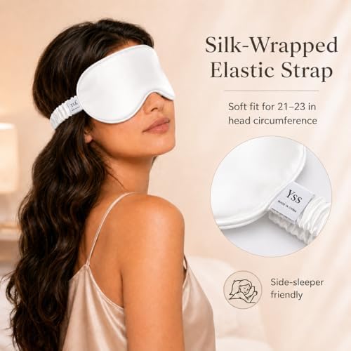 Silk Sleep Mask Light Blocking Luxury 100% Mulberry 19mm Silk Eye Mask Eye Cover Blindfold Ultra Soft Light & Comfy Anti Aging Skin Care with Travel Bag Gift Package - Image 5
