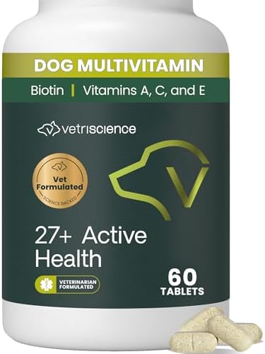 VetriScience Senior 27+ Active Health Chewable Tablets, Veggie, 60 Count by VetriScienceLaboratories