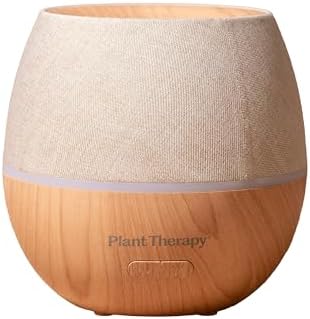 Plant Therapy Home Drift Linen Essential Oil Diffuser, Stylish Linen Cover Adds a Soft, Natural Touch to Any Space, Intermittent & Continuous Mist, Color-Changing Light, 320 Square Feet Coverage by PlantTherapy
