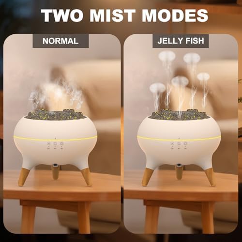 Jellyfish Essential Oil Diffuser, Sound-Reactive 5-Nozzle Mist, Remote - Image 2