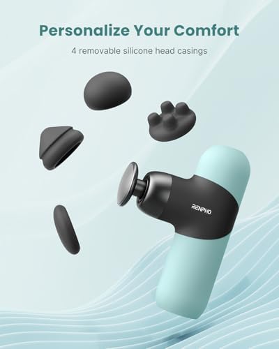 RENPHO Mini Thermal Massage Gun with Heat, Color Silicone Casing, 4 Speeds - Image 6
