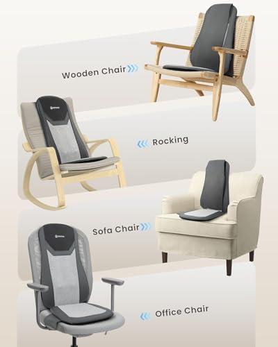 COMFIER Shiatsu Full Back Massager for Chair with Heat, with 2 Shiatsu Speeds,Heated Chair Massage Pad with Spot,Seat Cushion,Neck Massager,for Home Office use,Gifts for Women Men Mom Dad - Image 5