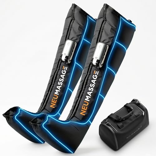 Professional Leg Compression Massager Recovery System | Cordless Rechargeable Air Recovery Boots with Sequential Compression | Fast Recovery & Improved Circulation [Small, Black] by Unknown