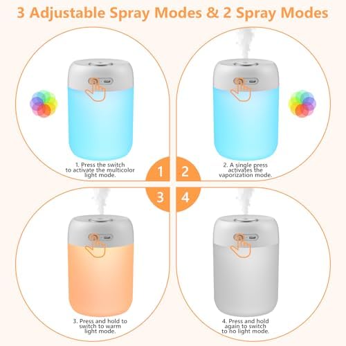 Plant Humidifier Indoor, 650ml Humidifier for Plants, Gray - Image 5