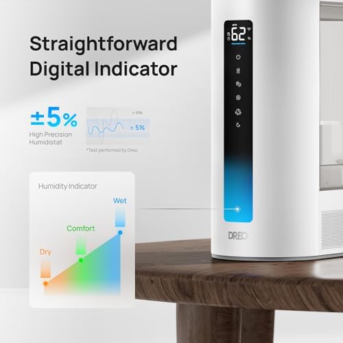 DREO 6L Smart Humidifiers for Bedroom, Warm & Cool Mist for Large Room - Image 4