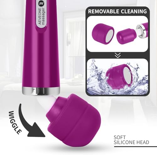 AEVEONE Wired Powerful Handheld Wand Massager, Strong Personal Vibration Massage for Sports Recovery, Back Muscle Aches, Whole Body Pain (Purple) - Image 6