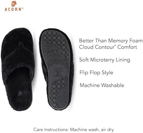 Acorn Women's Spa Thong Slippers with Cloud Contour Comfort - Arch Support and Plush Fluffy Terry Lining, Perfect for Beach, Camping, Poolside, or Bathroom Wear - Image 4