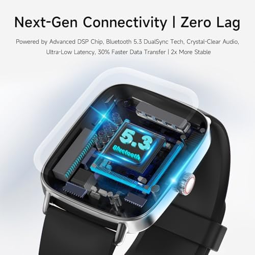 Smart Watch for Men Women, 1.85" HD Smartwatch Compatible iPhone/Samsung/Android (Answer/Make Calls), 100+ Sport Modes Fitness Tracker with Heart Rate/Sleep/SpO2 Monitor, IP68 Waterproof, 2 Bands - Image 5
