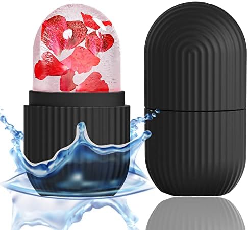ice face roller, ice mold for face and Eyes, Reusable Massage Silicone Beauty Tool, Naturally Conditioning And Skin Care, De-Puff Eye Bags, Reduce Migraine Pain (Black) by XHJRIBringyourbabybestlif