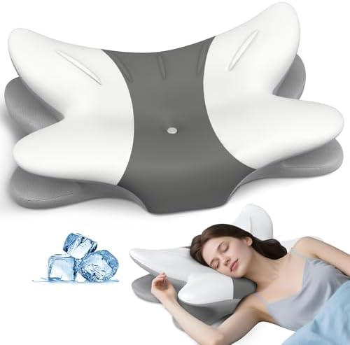Cervical Neck Pillow for Pain Relief - Ergonomic Pillow Memory Foam Pillows for Sleeping, Cooling Orthopedic Neck Support Pillow, Contour Cervical Pillow Bed Pillow for Back Stomach Sleepers by TujamiCervicalNeckPillow