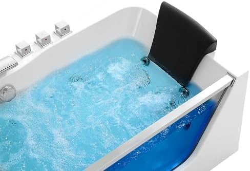 Empava 60" Acrylic Alcove Whirlpool Bathtub, Jetted Soaking Tub - Image 5