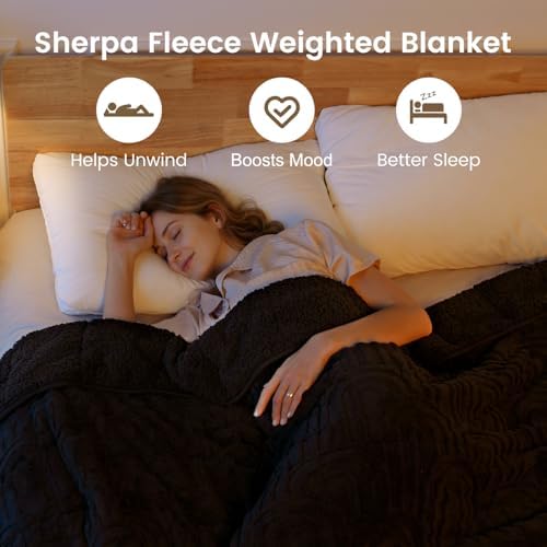 Sherpa Fleece Weighted Blanket for Adults, Dual Sided Soft, 60"x80" 20lbs - Image 2