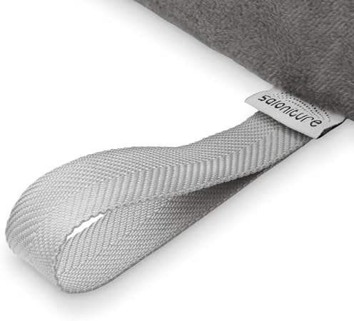 Saloniture Half Round Neck Massage Table Bolster Pillow Pad - 13 x 6 x 3 Inch - Gray Velour - Image 3