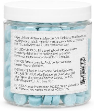 Ginger Lily Farms 250ct Manicure Spa Tablets, Ocean Scent - Image 2