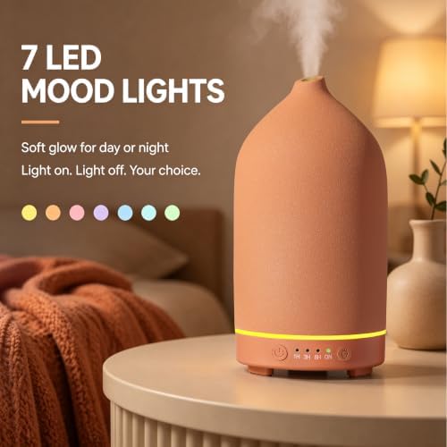 Gooamp 200ML Ceramic Essential Oil Diffuser for Home, Stone Diffuser - Image 6