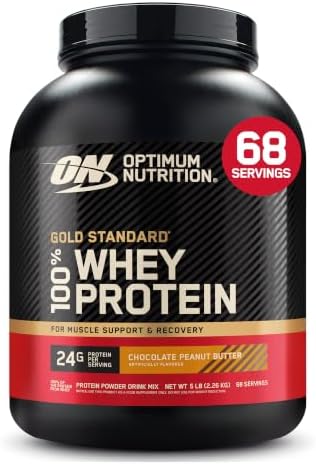 Optimum Nutrition Gold Standard Whey Protein, Chocolate Peanut Butter, 5 LB by OPTIMUMNUTRITION