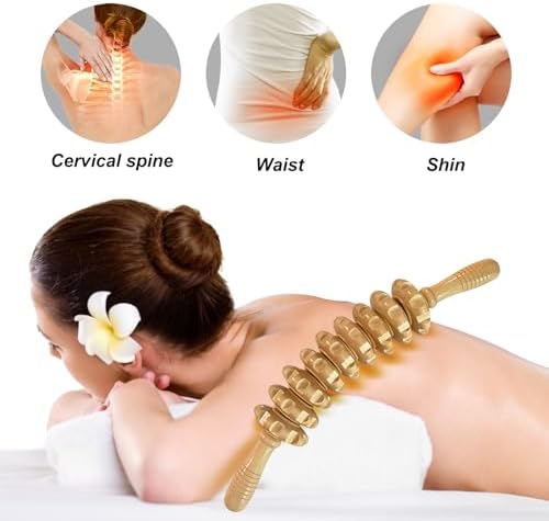 Curved Wood Massage Roller Stick for Muscle Relief & Cellulite Reduction - Image 3