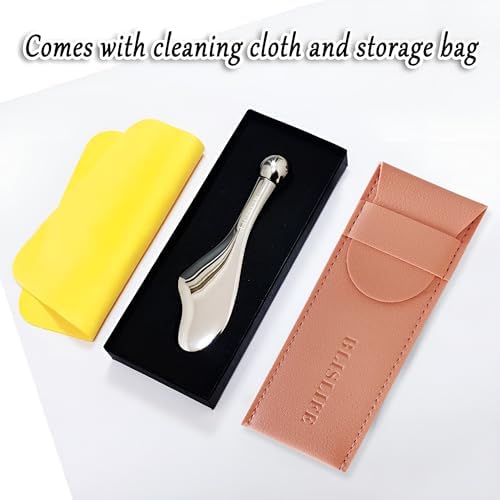 Mini Eye Care Stick, Facial Roller to Eliminate Eye Puffiness, Lighten Wrinkles, Gua Sha Beauty Skin Care Tool, On-the-go Facial Care Massager for Women (Zinc Alloy) - Image 6