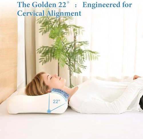 Cervical Pillow for Neck Pain Relief - Contour Memory Foam Pillow for Side and Back Sleepers, Dual Height 4.7" and 3.2" Ergonomic Orthopedic Neck Pillow, Medium-Firm Cervical Spine Support - Image 3