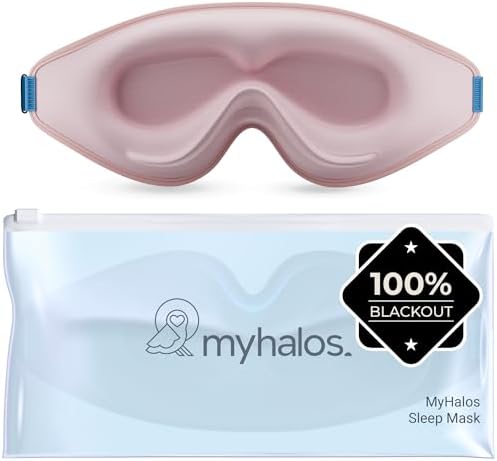 MyHalos® Sleep Mask for Men and Women, 3D Blackout Eye Masks for Sleep by myhalos