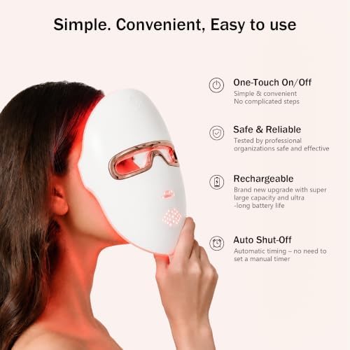 Red Light Therapy Mask for Face, 850nmNIR Treats Acne & Wrinkles - Image 5