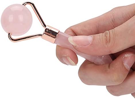 Rose Quartz Facial Roller, Gua Sha Jade Roller, Face Massager, Anti-Aging Face Roller with Handle for Women, Pink Skin Roller, Natural Beauty Skin Care Tool to Reduce Wrinkles and Relax Face Muscles - Image 6