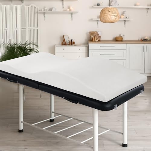 HOMBYS Ergonomic Curvy Foam Massage Bed Mattress Topper, 70" x 28", White - Image 6