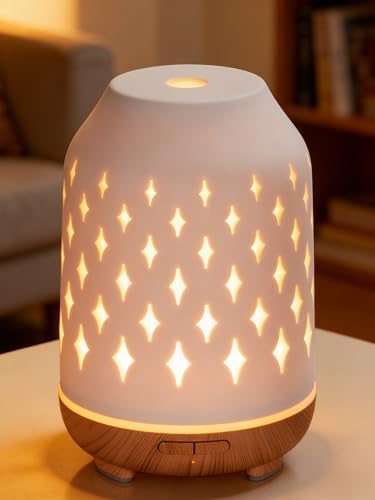 InnoGear 150ml Ceramic Essential Oil Diffusers for Home Humifidier, White by InnoGear