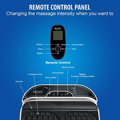 Foot Massager for Neuropathy Pain & Circulation by Quake Plate High RPM Oscillating Deep Tissue Foot & Calf Massager for Plantar Fasciitis Pain Relief, 30 Speed Vibrate with Gen 2 RF Remote - Image 2