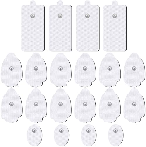 AVCOO TENS Unit Pads Combination Set 20 Pcs, Latex-Free, 50 Times of Use by AVCOO