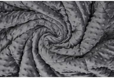 TONGDADA Minky Weighted Blanket | 40''x60'',7lbs | Cozy and Soft Minky Weighted Throw Blanket | Luxury Velvet with Premium Glass Beads | Dark Grey Minky - Image 6