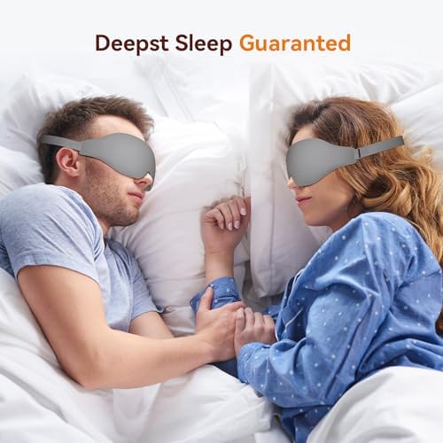 Sleep Mask, EVA BELLE Eye Mask for Men Women, Zero Pressure 3D Sleeping Mask, Cool Super Smooth Light Blocking Soft Eye Shade Cover Memory Foam, Lightweight for Home Travel Use - Image 6