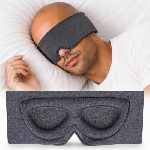 ALASKA BEAR Sleep Eye Mask for Back and Side Sleepers, Women or Men, Gray by ALASKABEAR