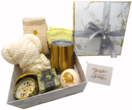 Spa Gift Baskets for Women,Luxury Self Care for Mom,Get Well Soon Basket for Friend,Thank You Relaxing Box for Female 20th,30th,40th,50th,60th 70th 75th Birthday,Anniversary by BEECOGIF2U