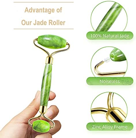AECW (Jade Roller + Ice Roller) 2 in 1 Ice Roller for Face & Eye Puffiness Relief and Jade Roller for Face Eyes Body Neck Facial Massage Tool Roller - Image 4