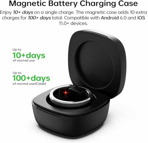 Smart Ring for Women Men, Fitness Tracker Ring with Free App No Subscription Fee, 7 Days Battery Life, Sleep Monitor, Heart Rate & Step Tracker, IP68 Waterproof, Android/iOS Compatible(Silver,8) - Image 3