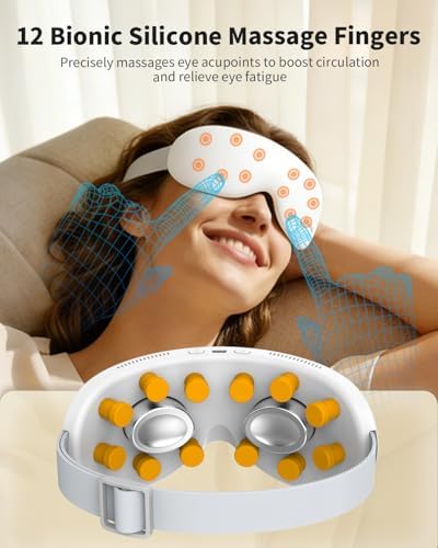 Eye Massager with Heat and Vibration and Cooling - Heated Cooling Eye Mask with Rapid Temp Control, 4 Massage Modes, 3 Temp Modes, 2400mAh Battery for Dry Eyes, Migraines, Puffiness Relief - Image 3