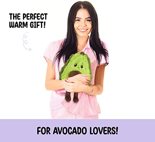 Avocado Microwavable Unscented Heating Pad for Women and Kids- Cute Soft Cozy Pillow Plush Heatable Warm Stuffed Animals - Kawaii Hot and Cold Plushie Food Toy - Avocado Gifts for Girls and Boys - Image 2