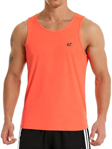 EZRUN Men's Quick Dry Workout Tank Top UPF 50+ Sweat-Wicking Gym Shirt by EZRUNSPORT