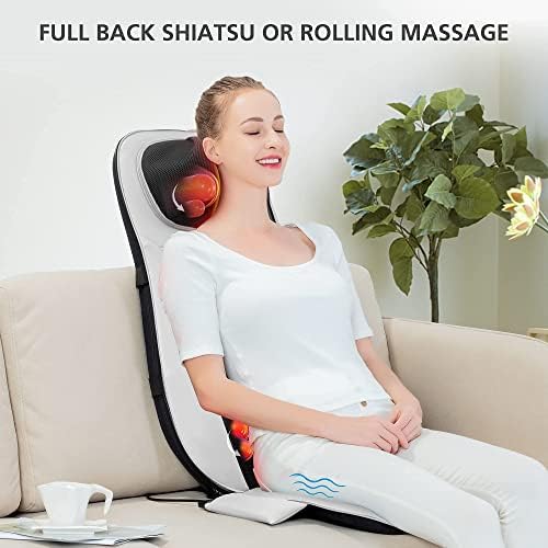 Snailax Back Massager with Heat, Adjustable Shiatsu Neck Massage Chair Pad - Image 2