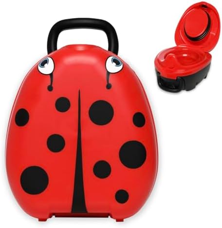 My Carry Potty - Ladybug Travel Potty, Award-Winning Portable Toddler Toilet Seat for Kids to Take Everywhere by MyCarryPottyUSA