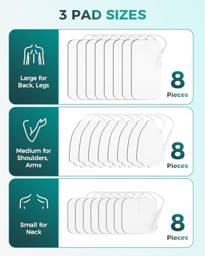 DOMAS TENS Unit Muscle Stimulator: 24 Modes Dual Channel EMS Machine with 24pcs Electrode Pads for Shoulder, Neck, Back Pain Relief, Suitable for Seniors, Office Workers, Fitness Enthusiasts and More - Image 7