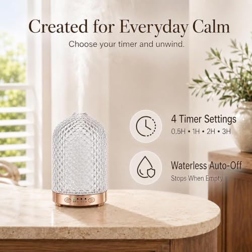 Essential Oil Diffuser for Home, 120 ml Glass Aromatherapy Diffuser - Image 6