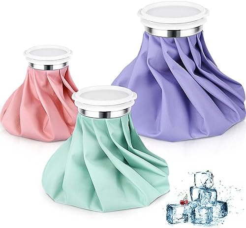 Shihanee 3 Pcs Ice Bags for Injuries Reuse, Multicolor, Solid Style by Shihanee