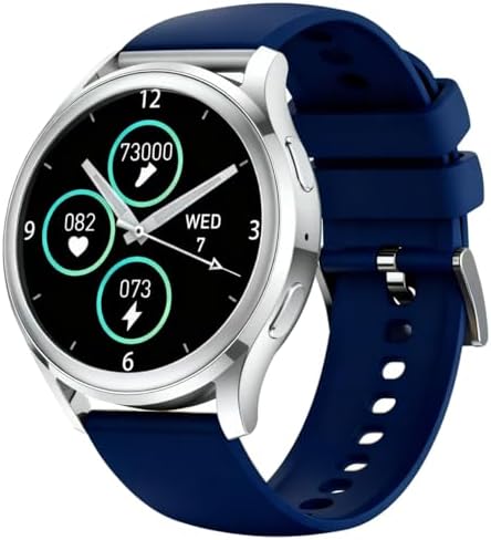 Smart Watch Fitness Tracker for iPhone Android for Women Men, Activity Tracker with Calorie & Step Counter, 150+ Sports, Daily Workout & Sleep Monitor，IP68 Waterproof Smartwatch (Blue) by Unknown