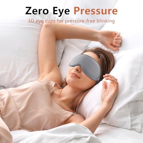 Sleep Mask for Side Sleeper Women Men, Eye Mask for Sleeping Light Blocking, 3D Contoured Cup Sleeping Mask, Soft Breathable Sleep Eye Mask with Adjustable Elastic Strap for Travel - Image 6