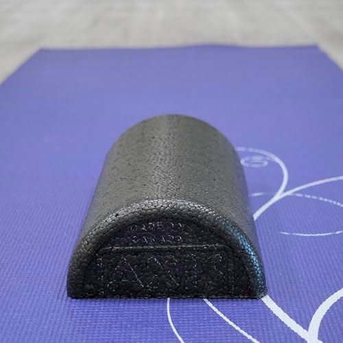 OPTP AXIS Firm Density Foam Roller – Half-Round, Black, 12" X 3" - Image 5