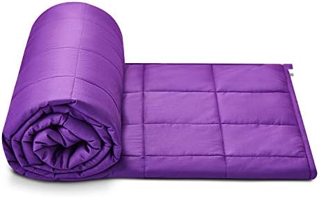 TONGDADA Kids Weighted Blanket | 40''x60'',10lbs | for Child Between 80-125 lbs | Premium Cotton Material with Glass Beads | Violet - Image 4