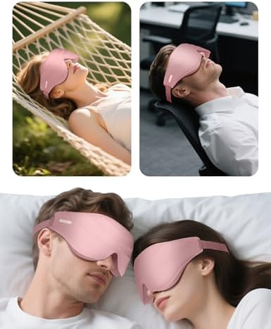Sleep Eye Mask for Men Women, EVA BELLE Light Blocking Sleeping Mask for Side Sleeper, 3D Contoured Cup Night Blindfold, Lash Extensions 3D Sleeping Mask with Adjustable Strap for Travel, Night & Nap - Image 7